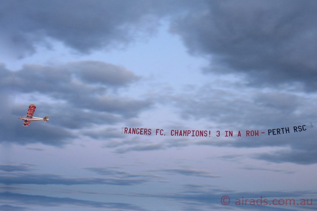 aerial banner towing perth jandakot airport rangers